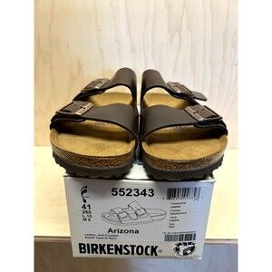 Birkenstock Arizona Sandal Narrow Fit 41 US Mens 8 Womens 10 Brown Leather